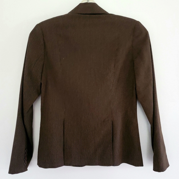 Rk Two-Button Striped Blazer Size 2 - Picture 2 of 12